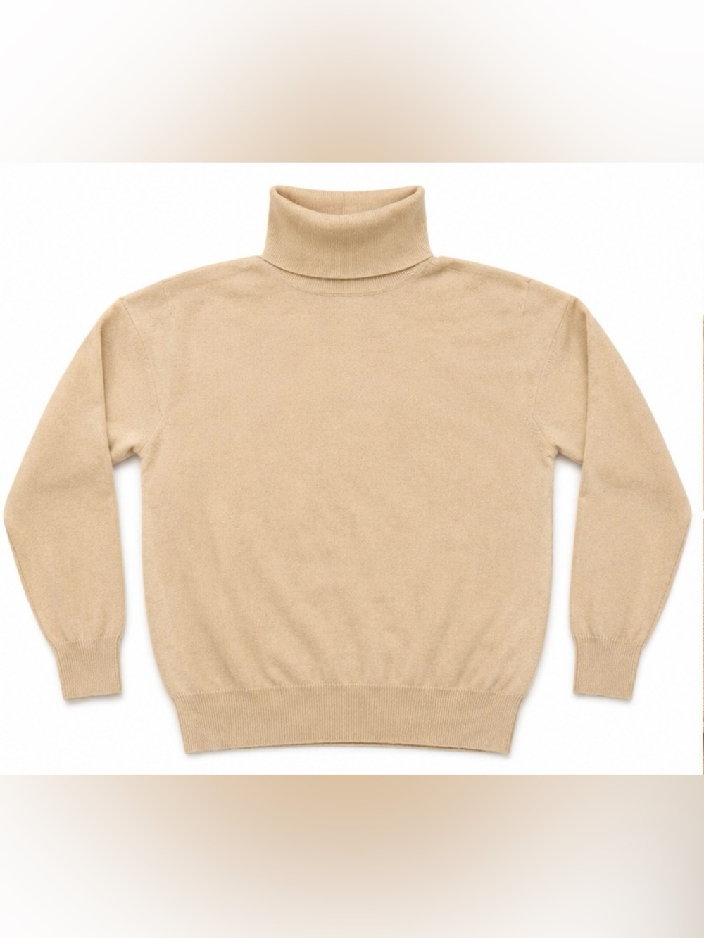 Country Shop 100% Cashmere Turtleneck Sweater Ivory Cream Large